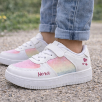 Basket Personnalisée Arc en ciel Fille