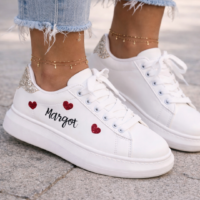 Baskets Or / Blanc a cœur ❤️