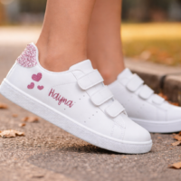 Basket personnalisée Rose / Strass