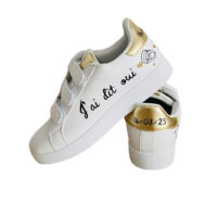 Baskets femme Or / blanc – Image 2