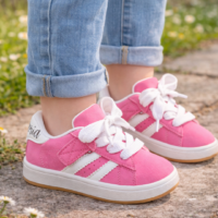 Baskets enfant personnalisées roses – Douceur & style unique